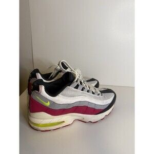 Nike Air Max 95 Style 905348-029 White/fuchsia Running Shoes Neon Youth Sz 5.Y